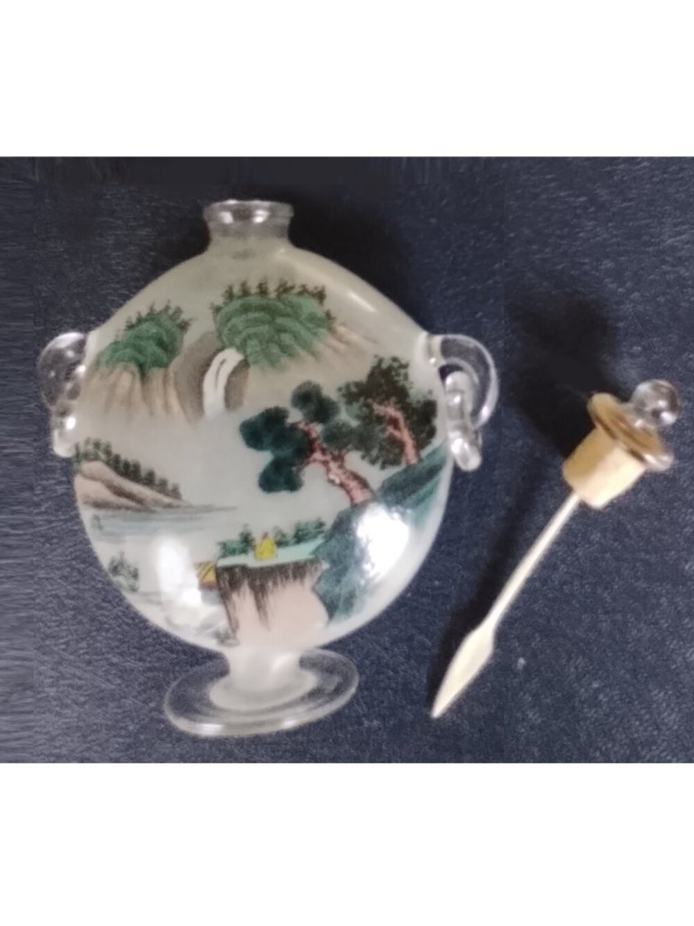 Inside-Out Chinese Hand painted Cameo bottle